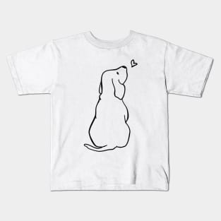 Dog Lover Pets Heart Best Friend Gift Simple Modern Kids T-Shirt